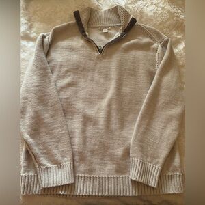 32 Bar Blues-Men’s Knit Zip Sweater-Cream-XXL